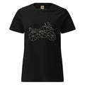 Black women motorcycle t-shirt with geometric motorcycle design from The Biker Mule
