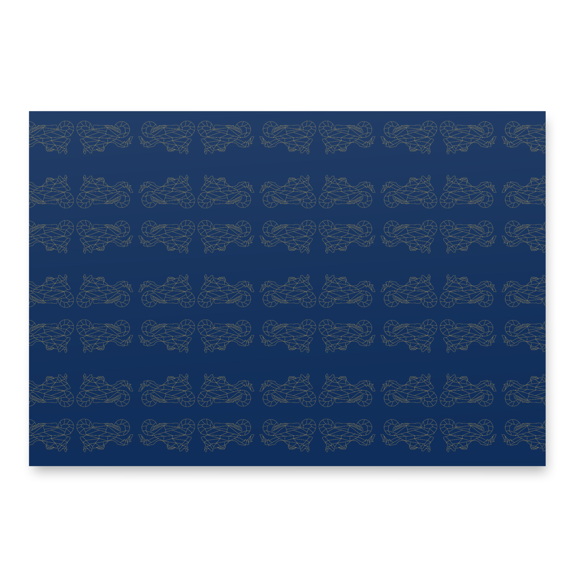 Blue motorcycle gift wrapping paper featuring a repeating motorcycle design for enthusiasts