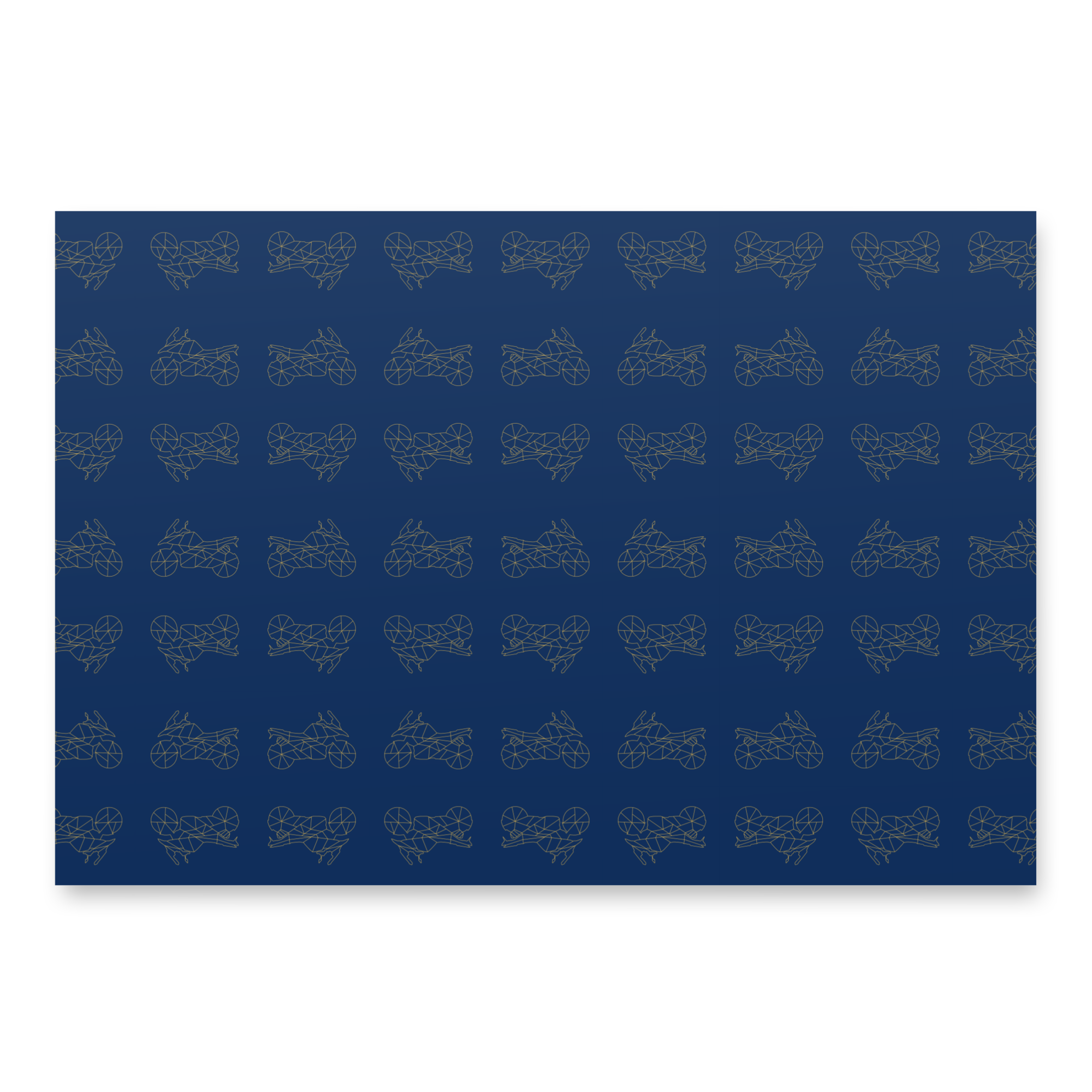 Blue motorcycle gift wrapping paper featuring stylish motorcycle designs for bikers
