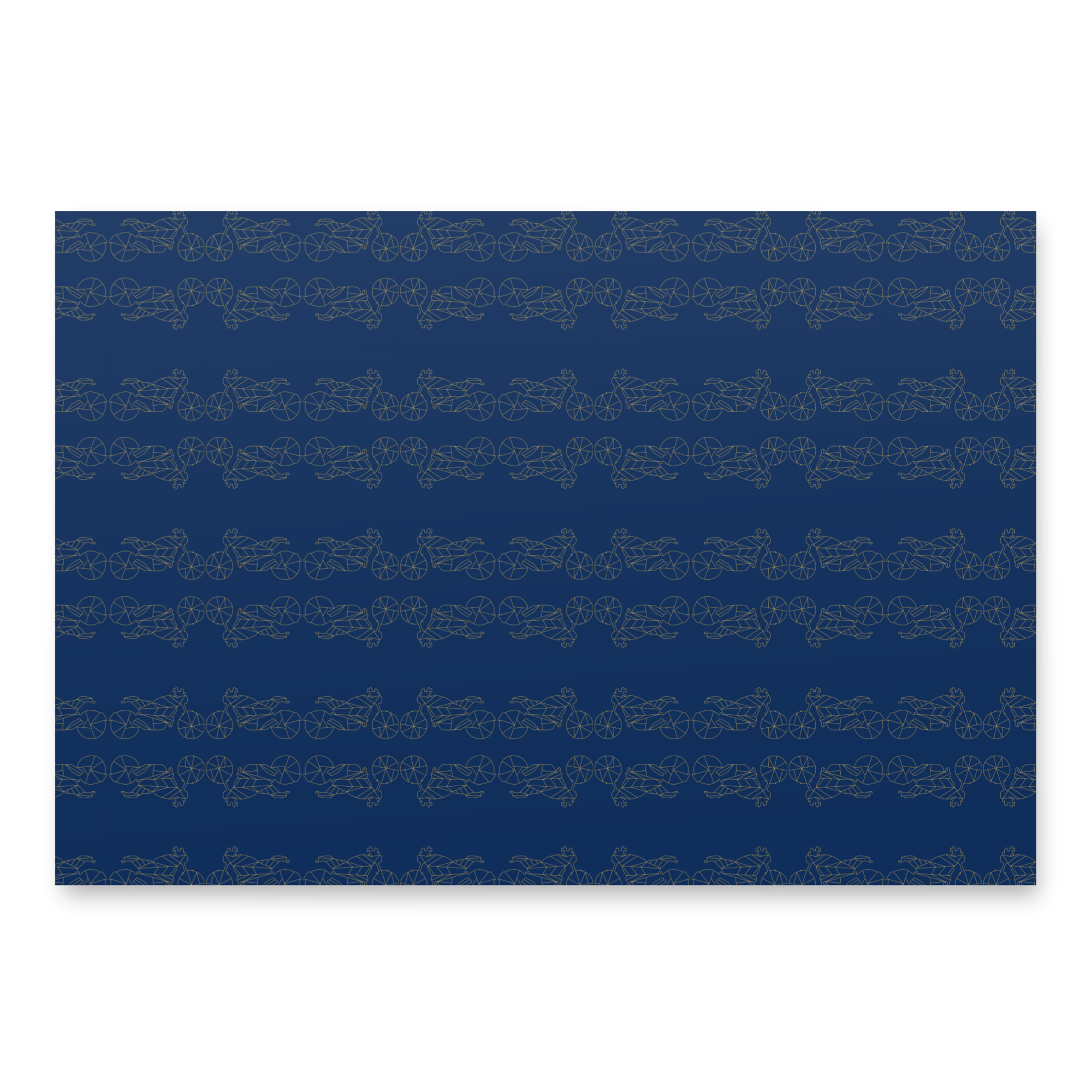 Navy blue motorcycle gift wrapping paper featuring intricate motorcycle designs for any biker enthusiast
